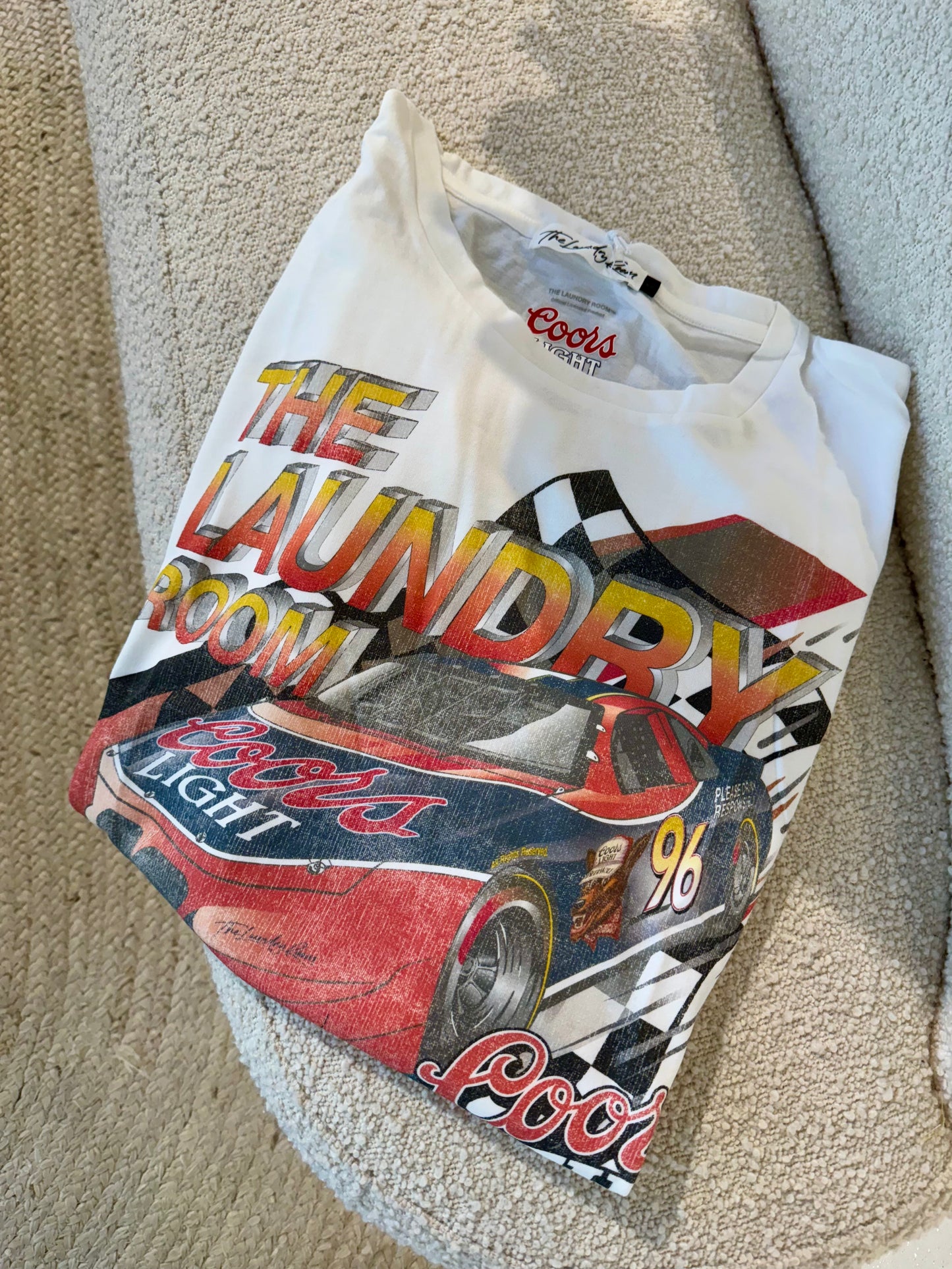 THE LAUNDRY ROOM 96 COORS LIGHT RACING OVERSIZED TEE