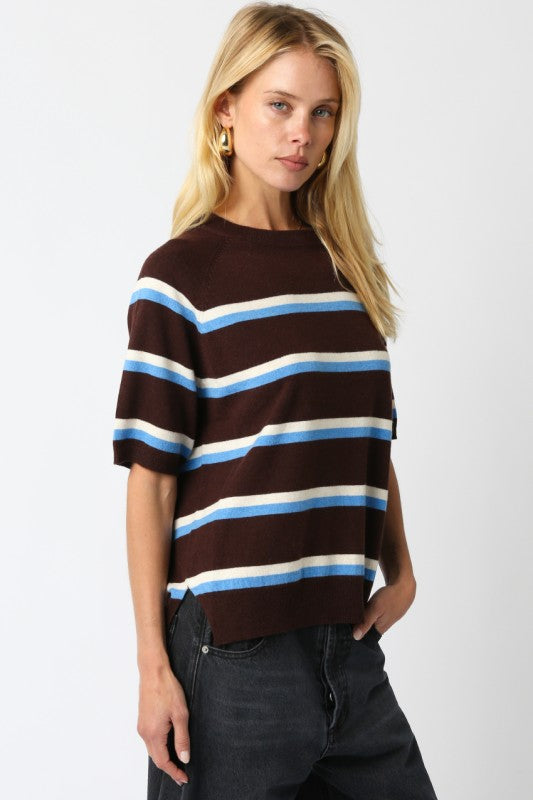 DREA STRIPED KNIT TOP