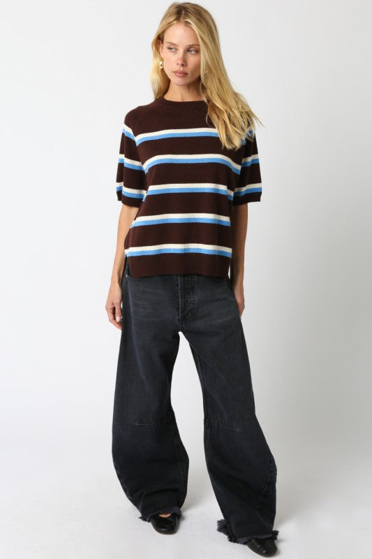 DREA STRIPED KNIT TOP