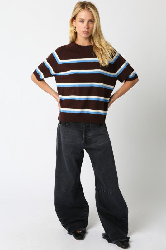 DREA STRIPED KNIT TOP