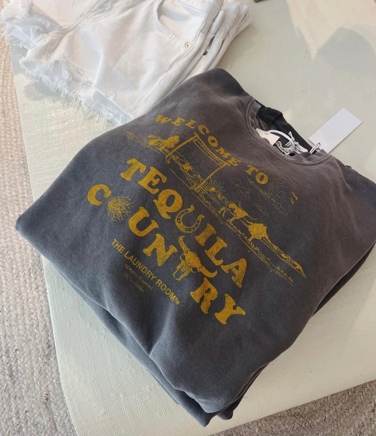 THE LAUNDRY ROOM TEQUILA COUNTRY CREWNECK