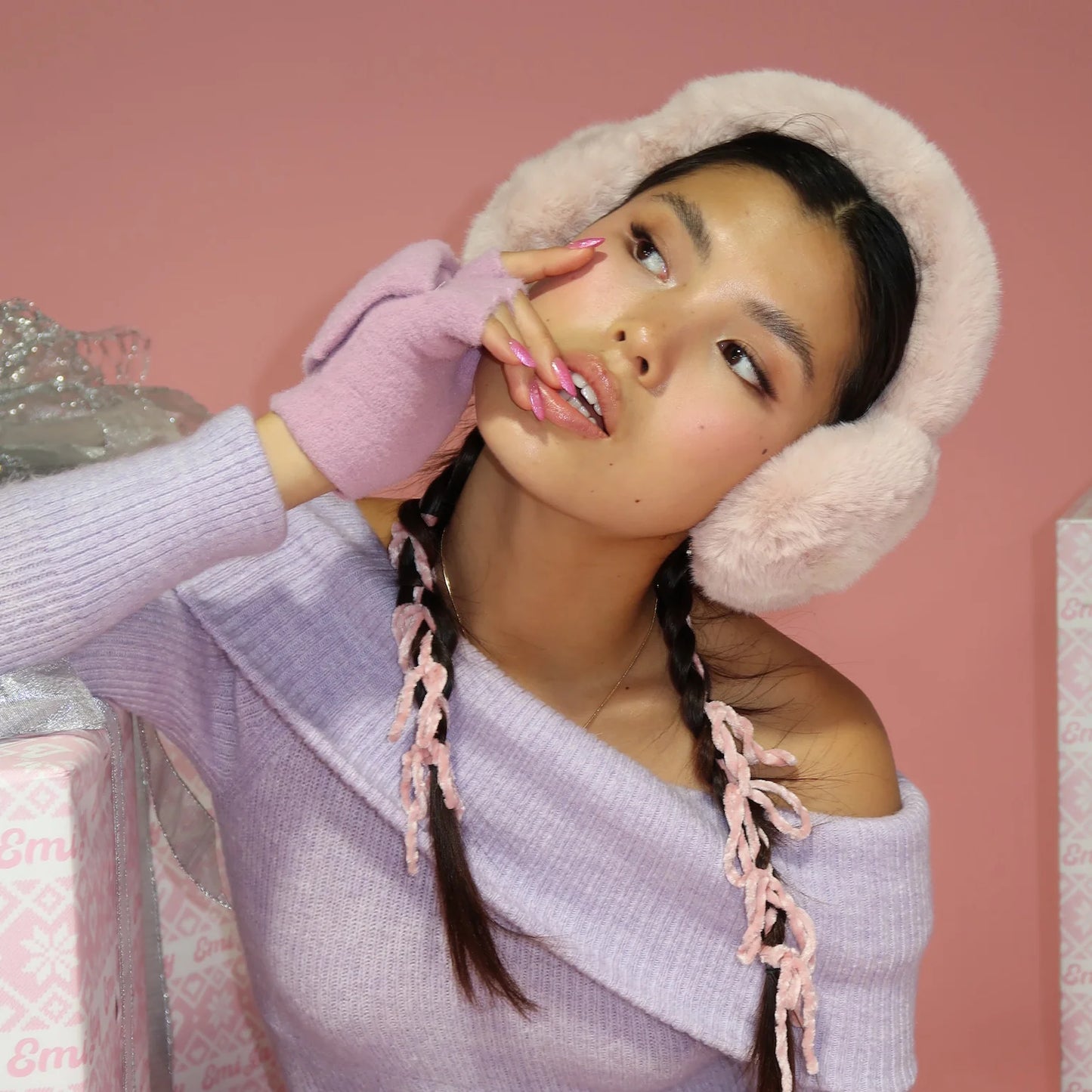EMI JAY SUGAR MUFFS - FROSTED PINK
