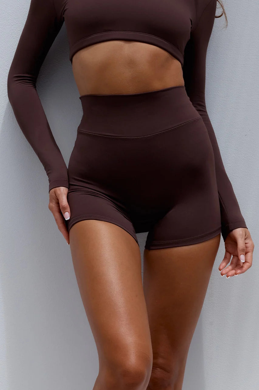 ZEN CONTOUR BIKE SHORTS - CHOCOLATE