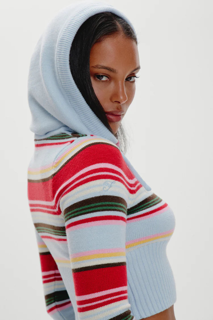 FRANKIES AIMIEE ZIP KNIT HOODIE