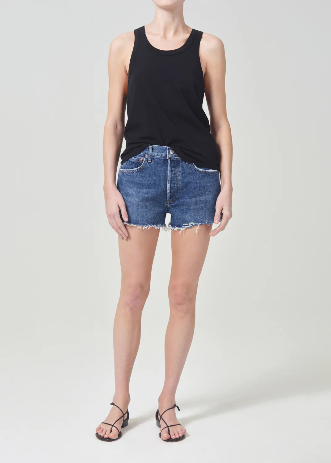 AGOLDE PARKER VINTAGE CUT OFF SHORT (WITH SLIT) - CAUTION