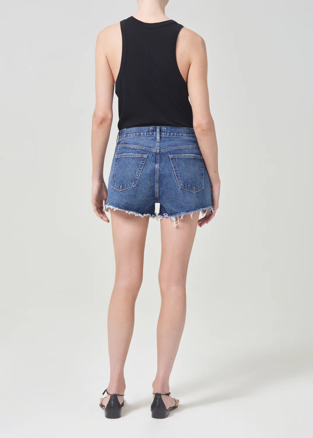 AGOLDE PARKER VINTAGE CUT OFF SHORT (WITH SLIT) - CAUTION