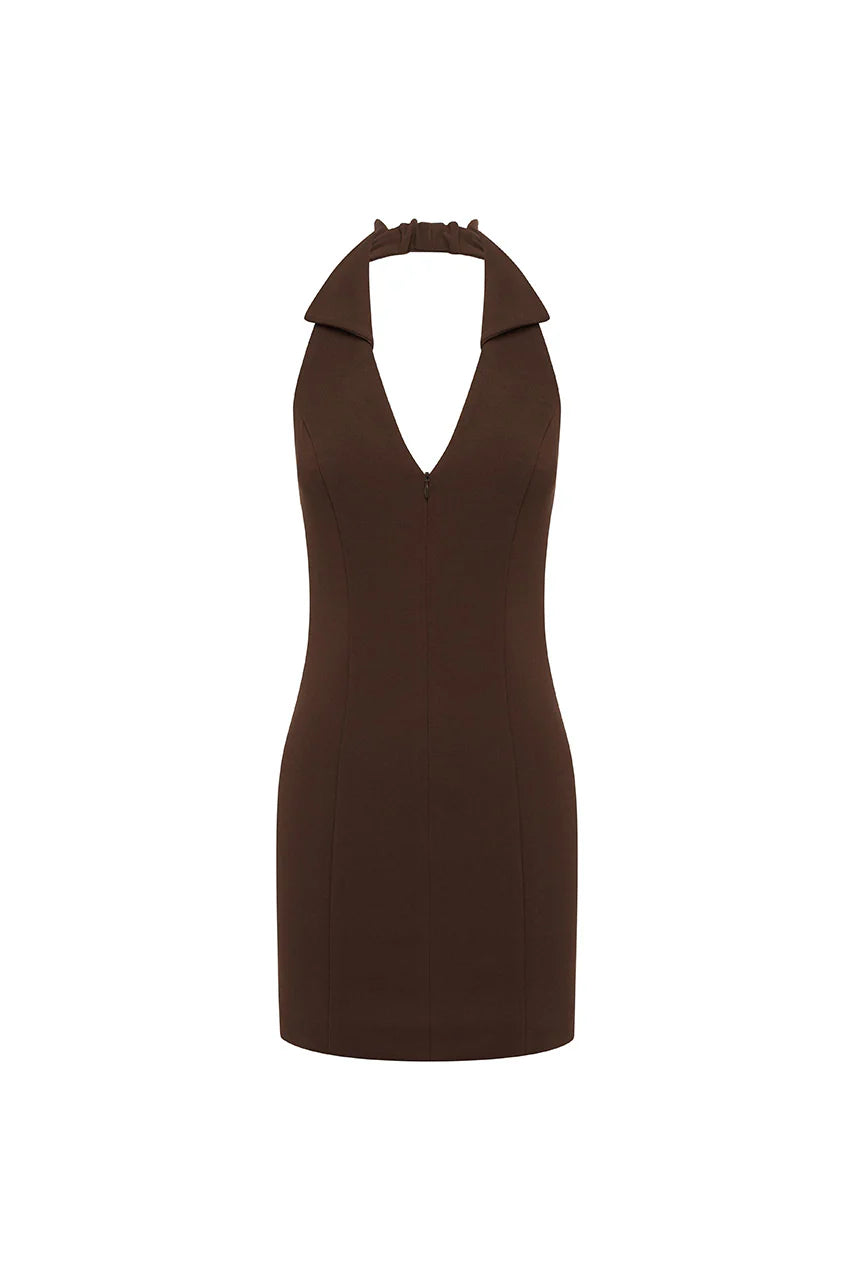 ARCHER COLLAR ZIP MINI DRESS