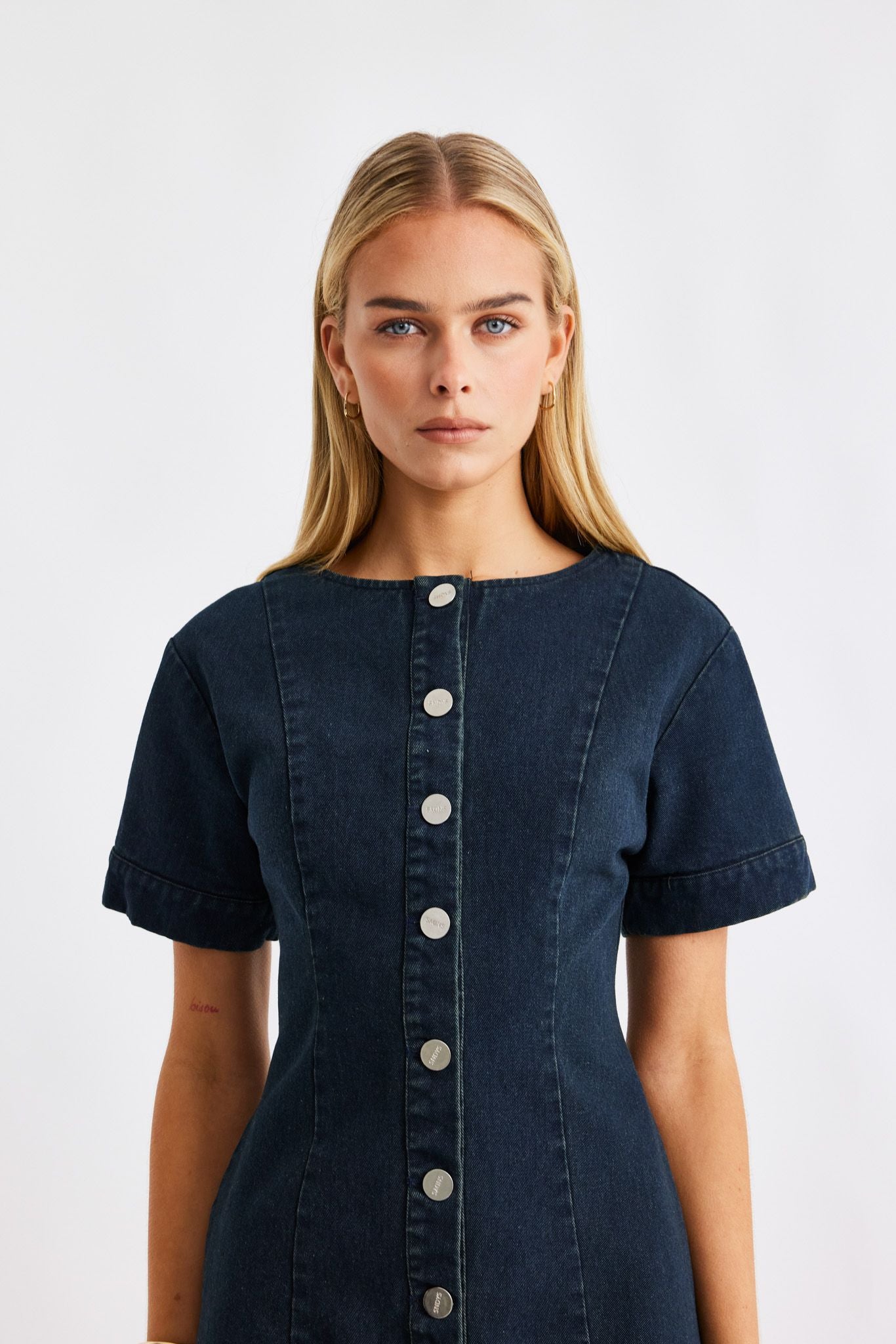 SNDYS TILLA DENIM MINI DRESS