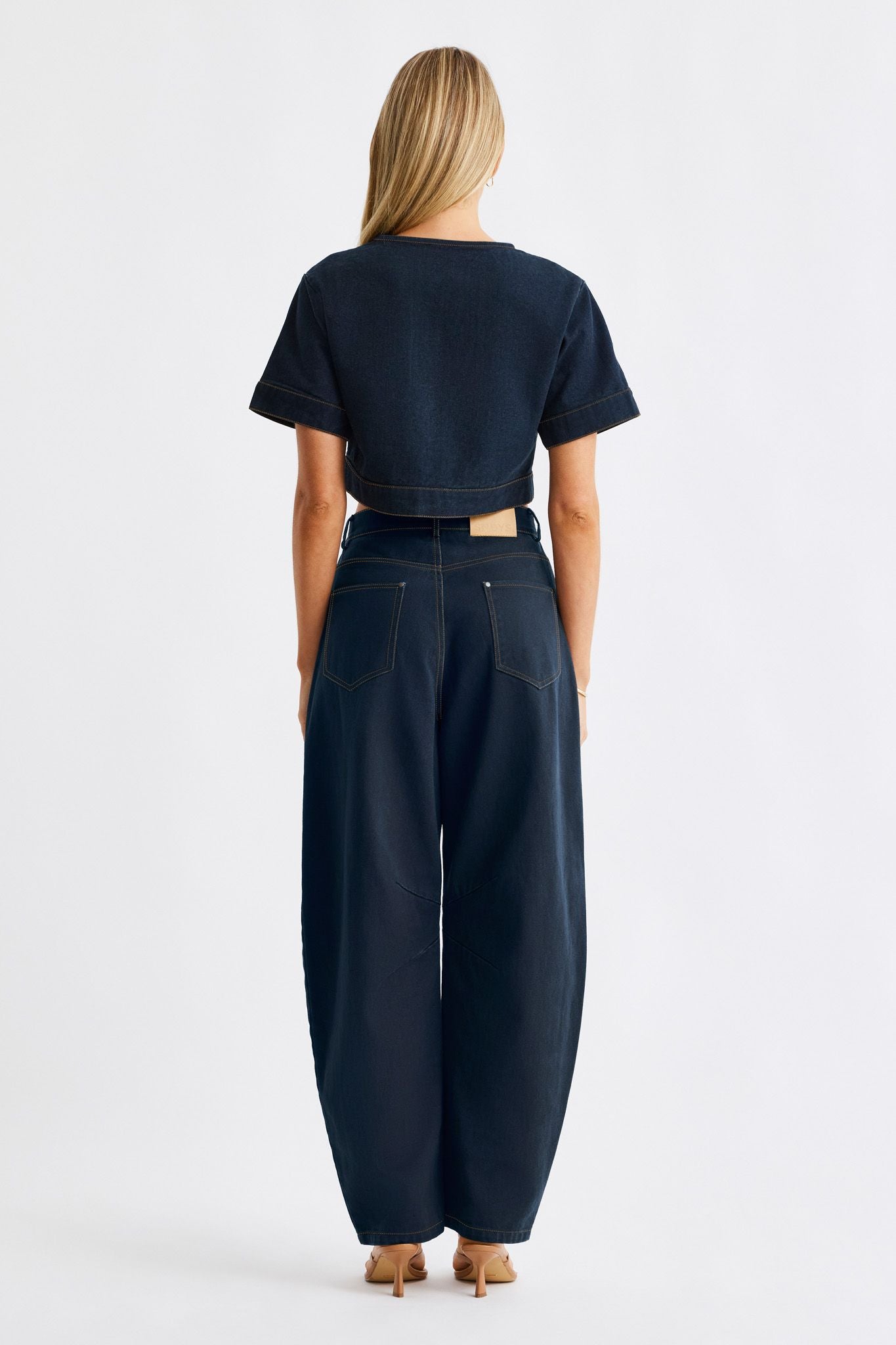 SNDYS TILLA DENIM TOP - INDIGO BLUE
