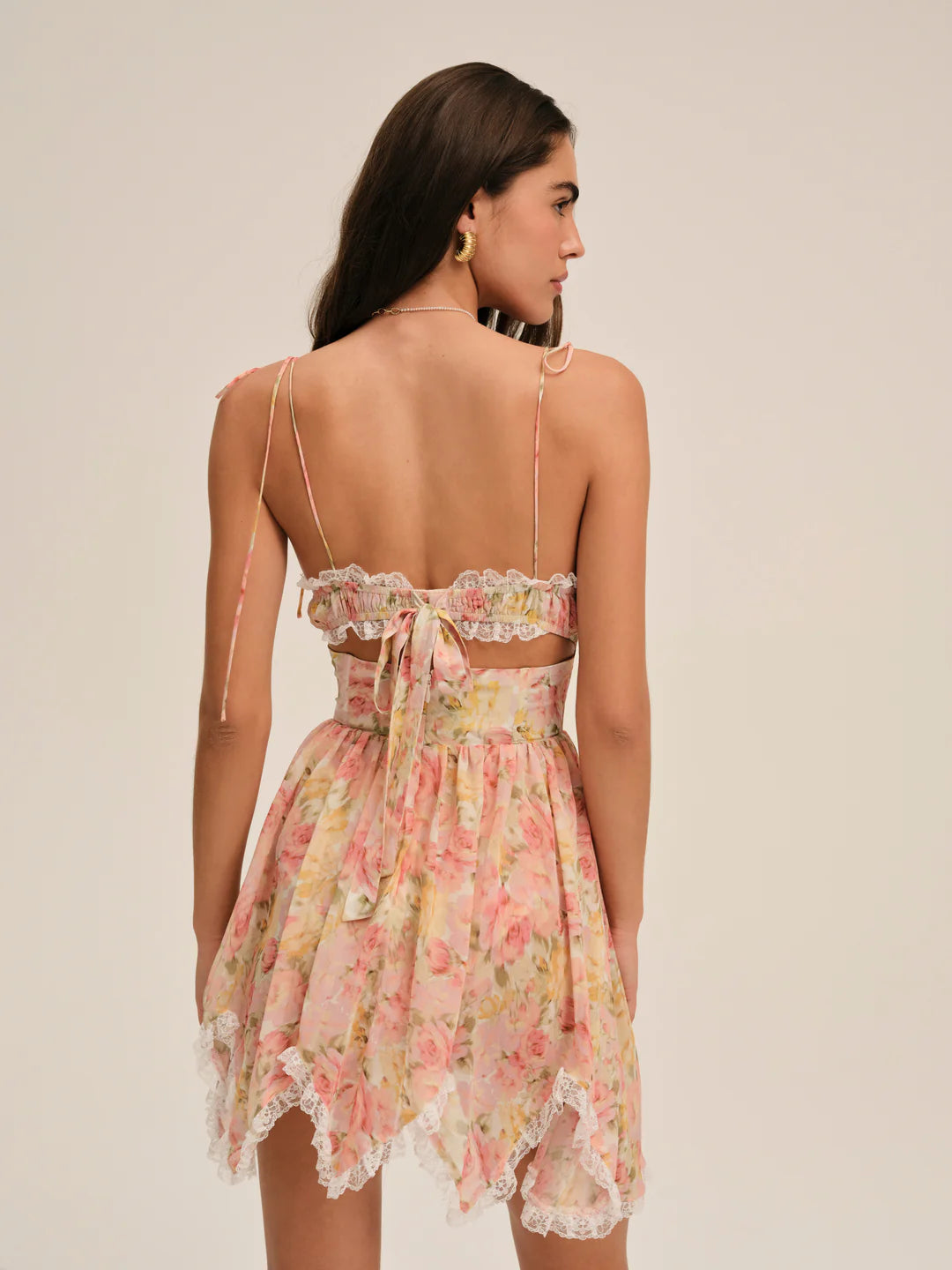 FOR LOVE AND LEMONS ELEA ASYMMETRICAL MINI DRESS