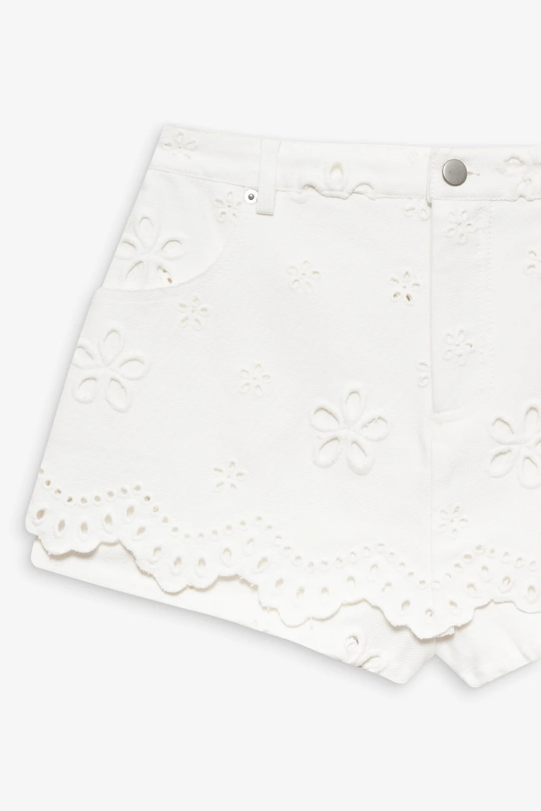FOR LOVE & LEMONS DAISY EYELET DENIM SKORT