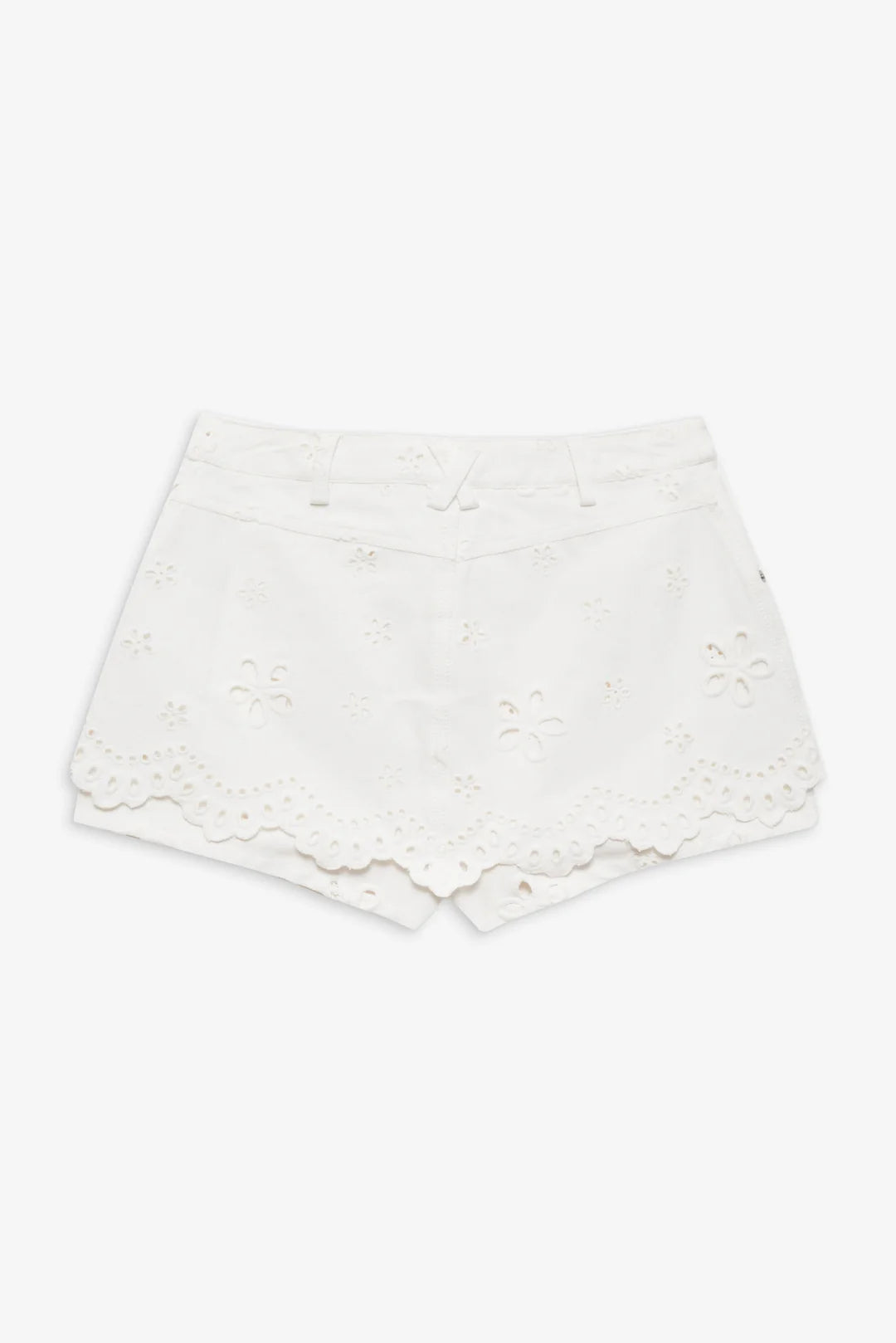 FOR LOVE & LEMONS DAISY EYELET DENIM SKORT