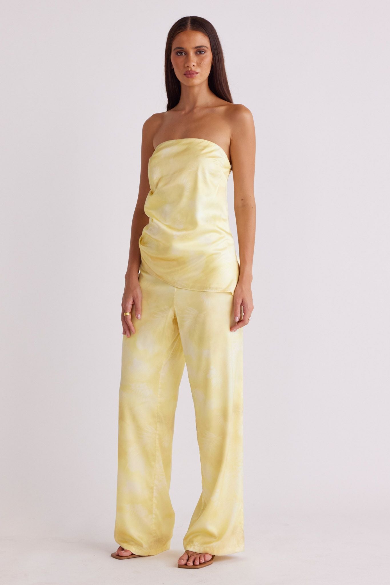 SNDYS LYRA PRINT TOP - PANNA COTTA