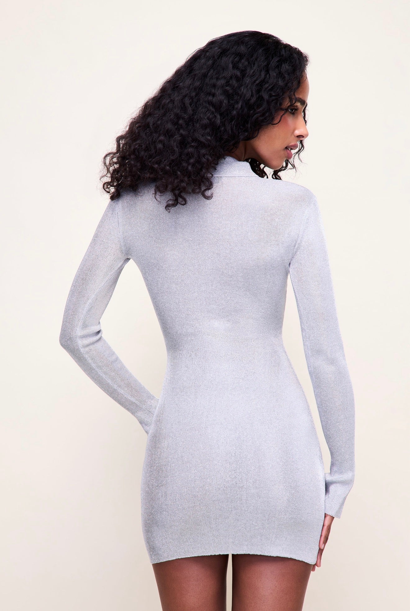GUZIO LILOU MINI DRESS - SILVER