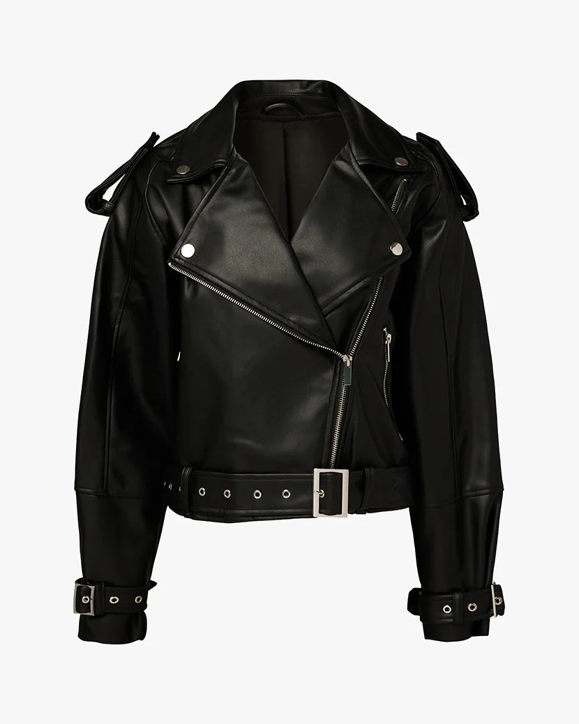 WEWOREWHAT CROPPED MOTO JACKET