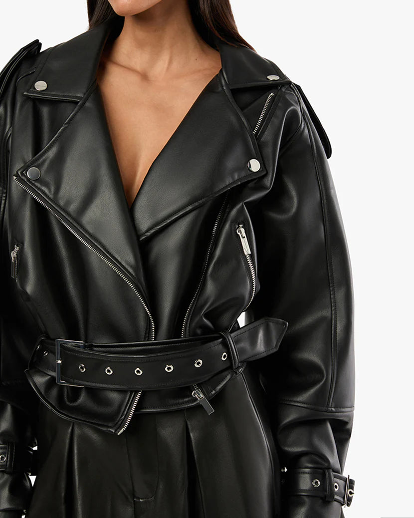 WEWOREWHAT CROPPED MOTO JACKET