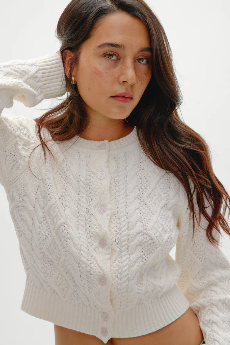FRANKIES MARLEY BUTTON UP KNIT CARDIGAN