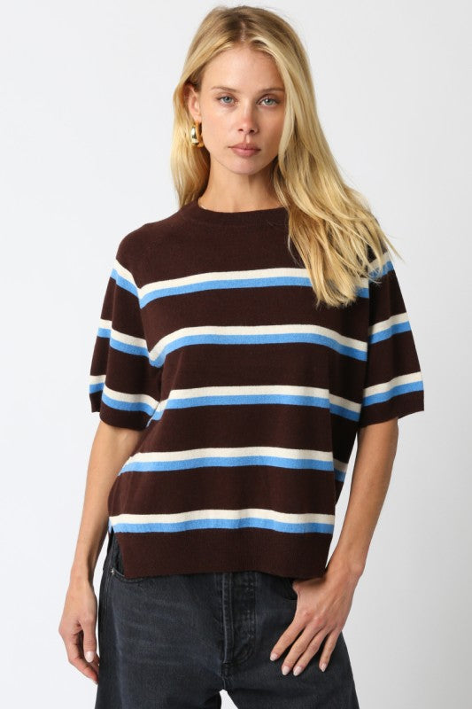 DREA STRIPED KNIT TOP