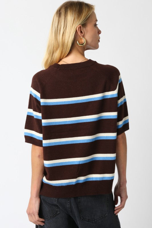 DREA STRIPED KNIT TOP