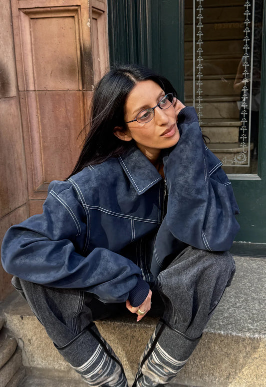 LIONESS VISTA BOMBER - WASHED NAVY