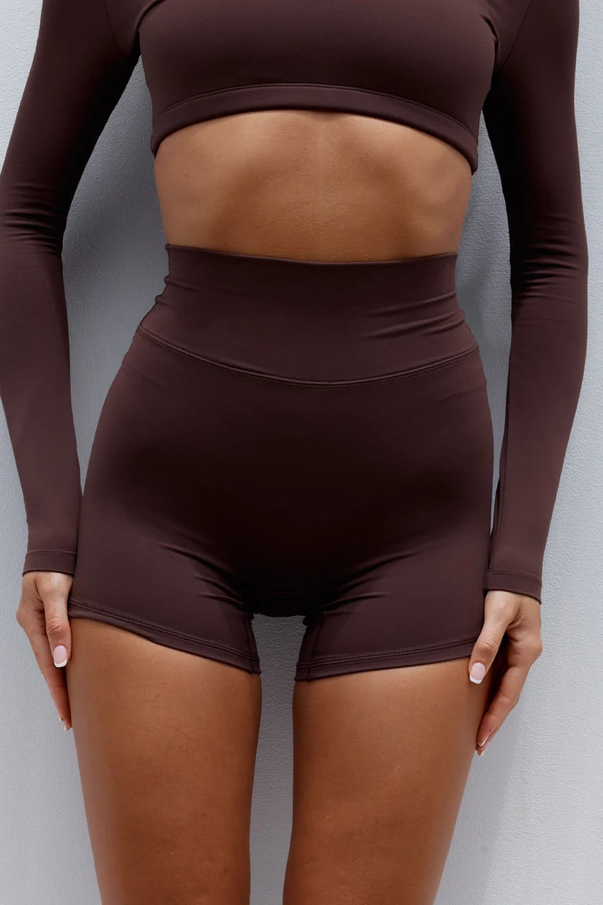 ZEN CONTOUR BIKE SHORTS - CHOCOLATE