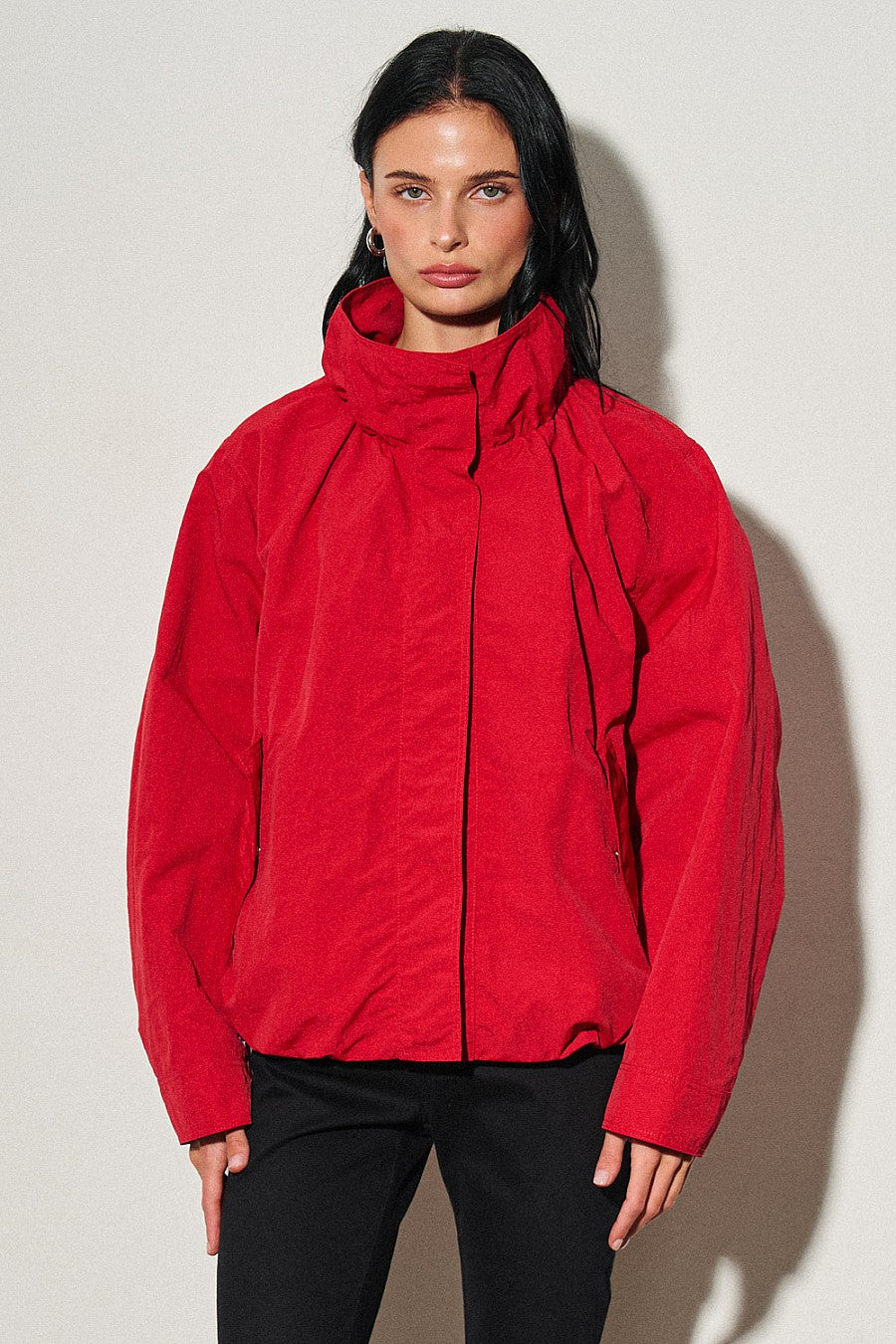 CAMDEN NYLON JACKET - CHERRY