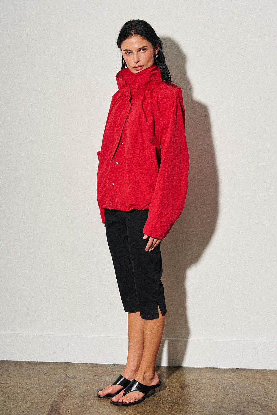 CAMDEN NYLON JACKET - CHERRY