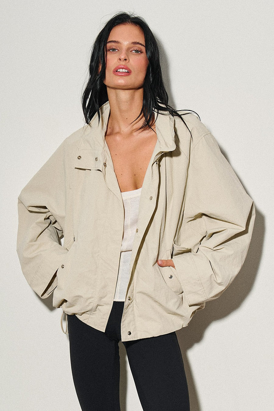CAMDEN NYLON JACKET - LIGHT SAGE