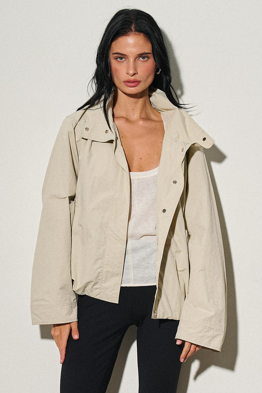 CAMDEN NYLON JACKET - LIGHT SAGE