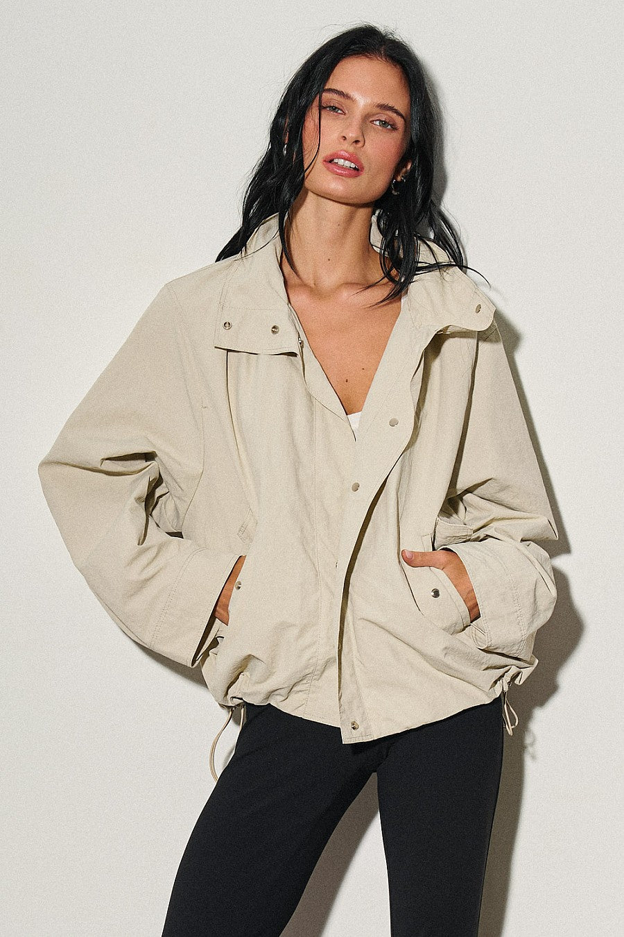 CAMDEN NYLON JACKET - LIGHT SAGE