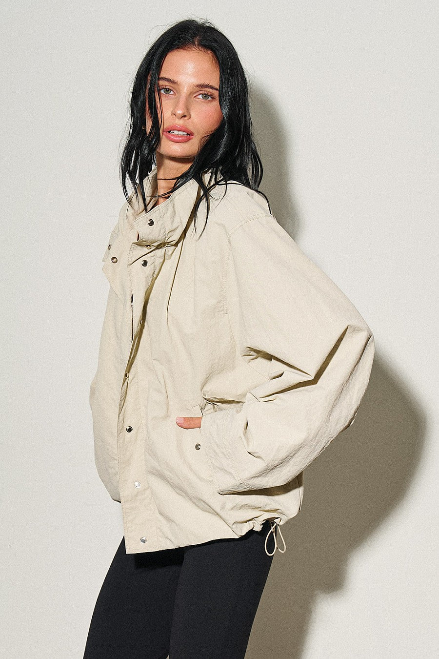 CAMDEN NYLON JACKET - LIGHT SAGE