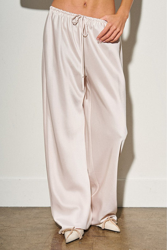 ROMA SATIN PANT - CLOUD