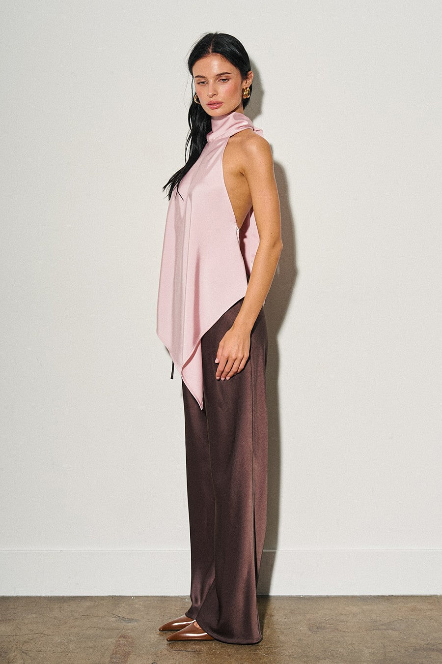 ROMA SATIN PANT - COFFEE BEAN