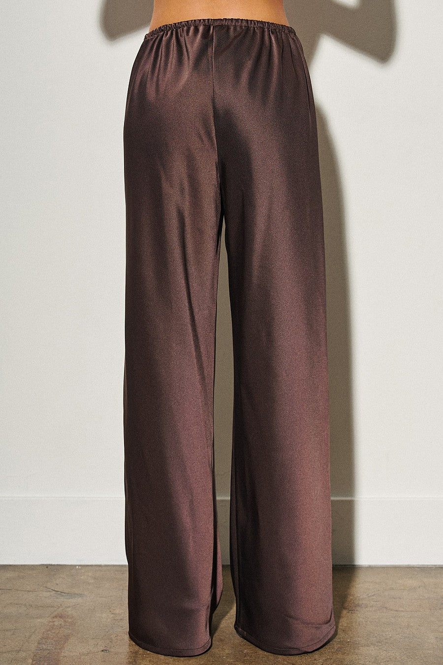 ROMA SATIN PANT - COFFEE BEAN