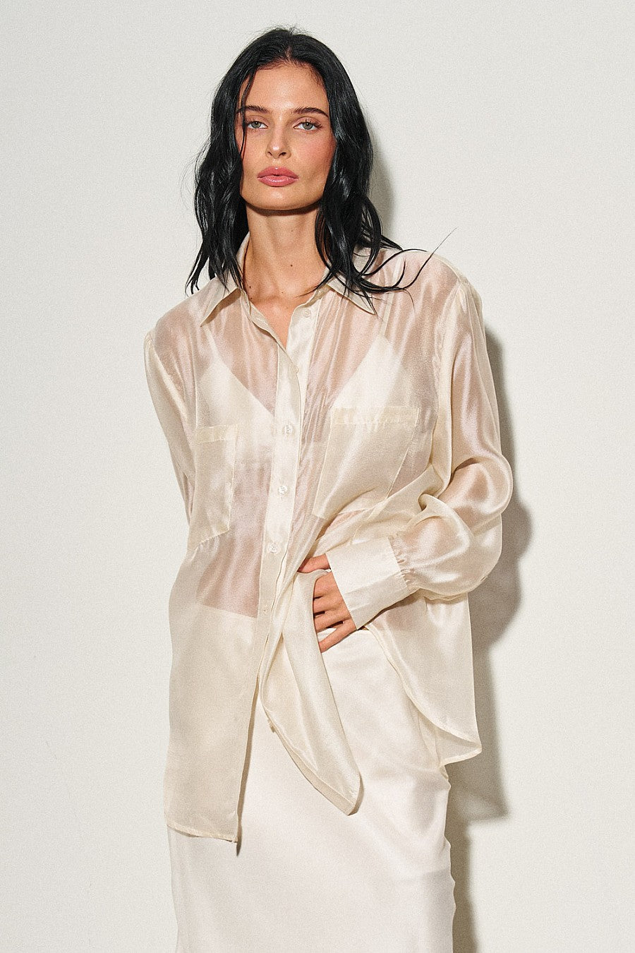 PALOMITA BLOUSE - CHAMPAGNE