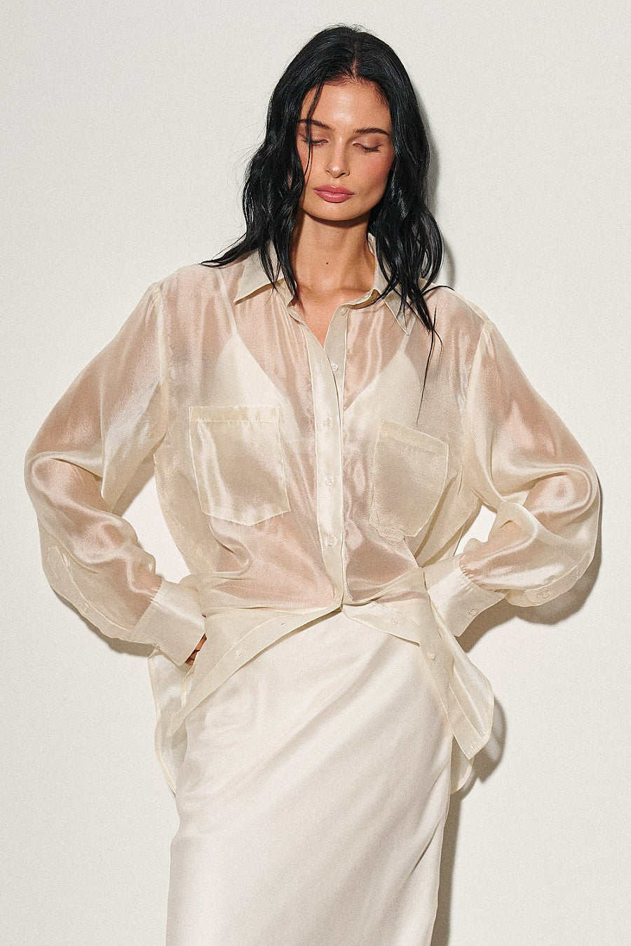 PALOMITA BLOUSE - CHAMPAGNE