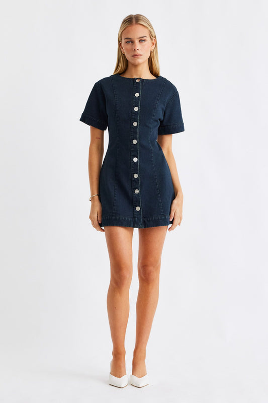 SNDYS TILLA DENIM MINI DRESS