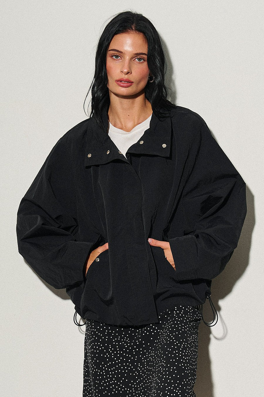 CAMDEN NYLON JACKET - JET BLACK