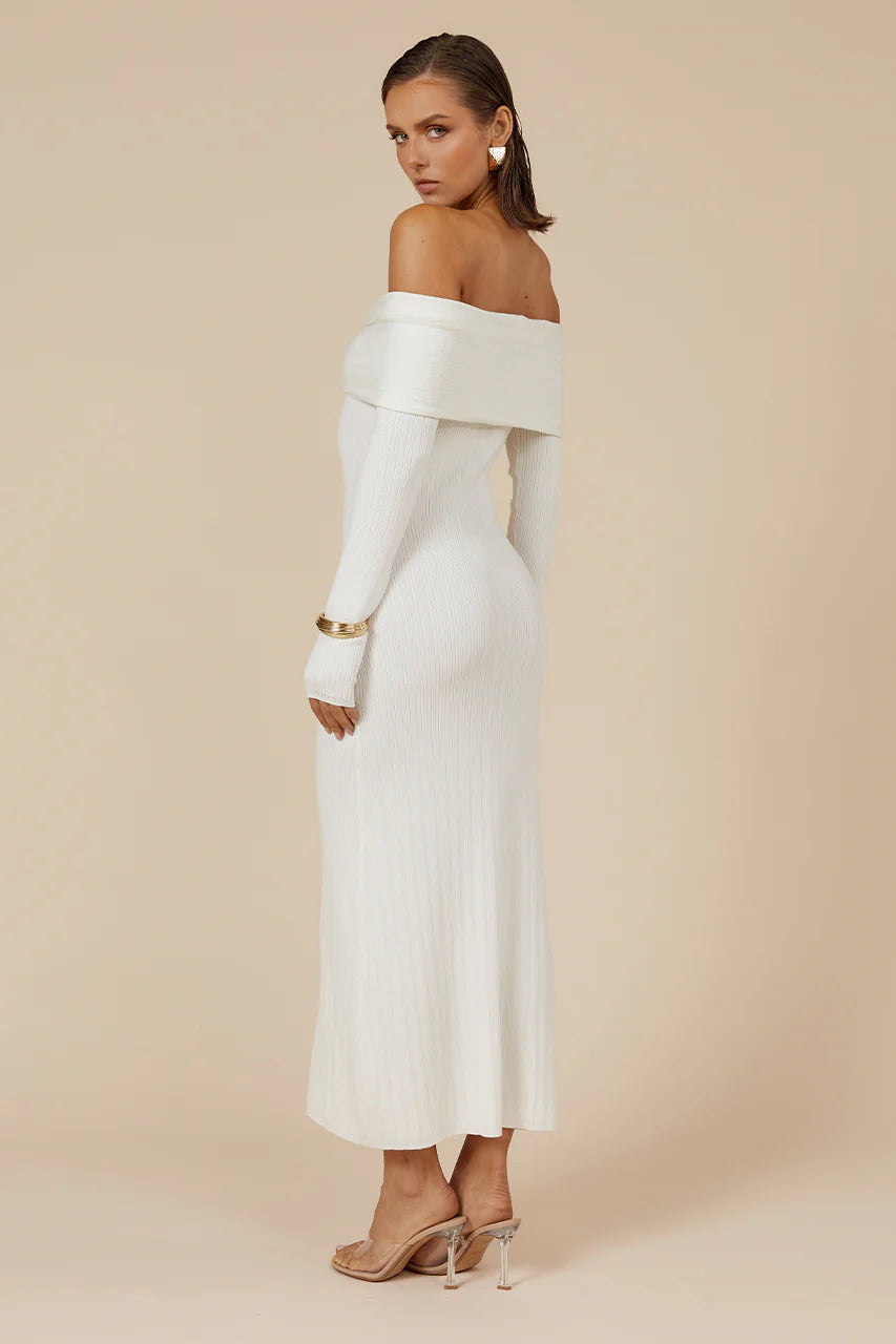 AIRILIE MIDI DRESS - WHITE