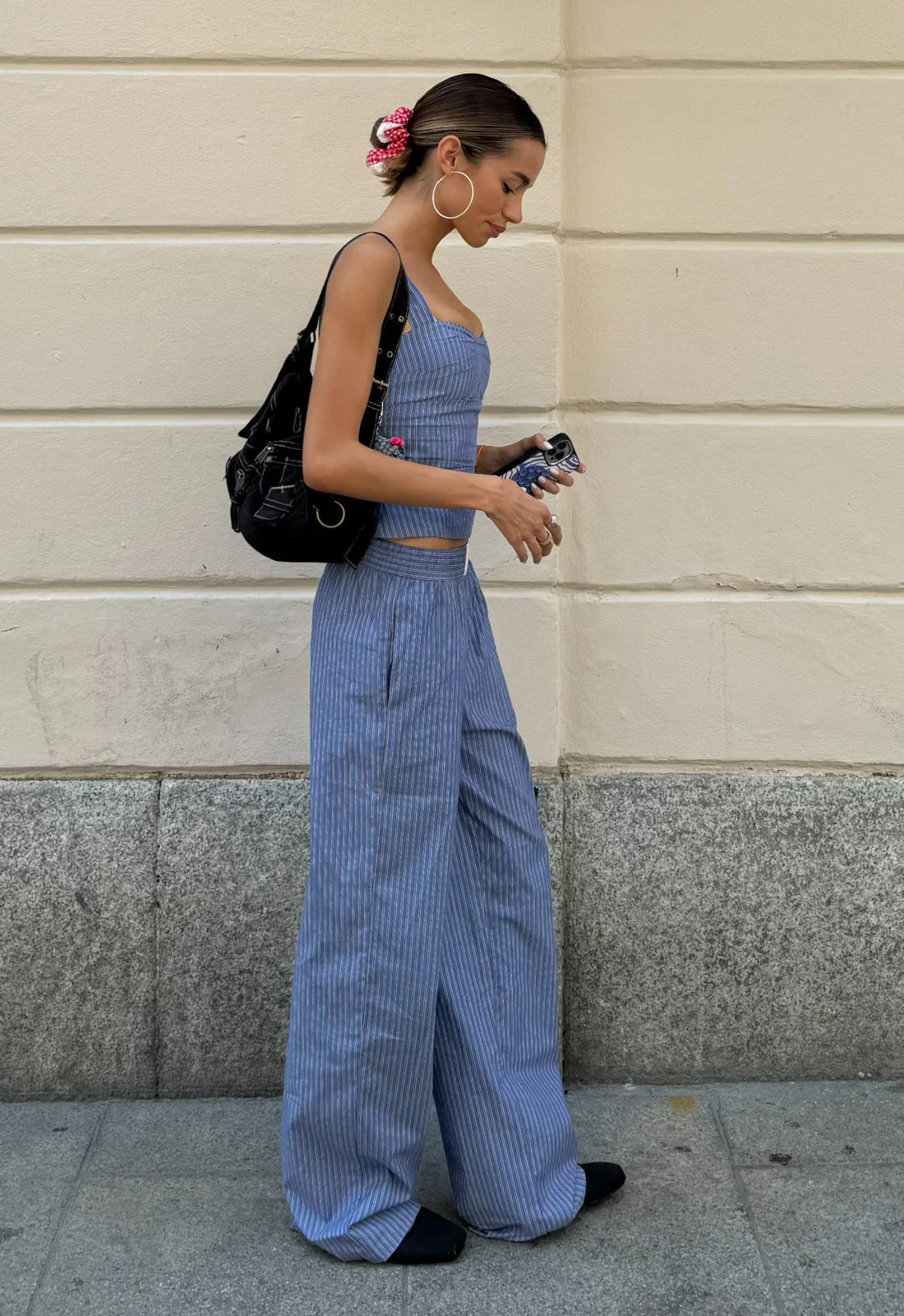 LIONESS COBAIN PANT - NAVY STRIPE