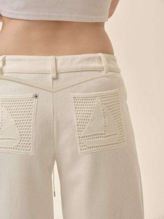 FOR LOVE AND LEMONS AGNES DENIM PANTS