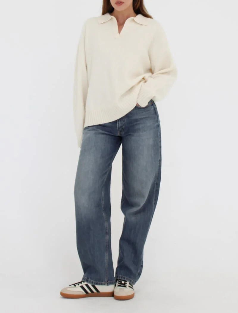 RUMORED DELANCEY SWEATER IN IVORY