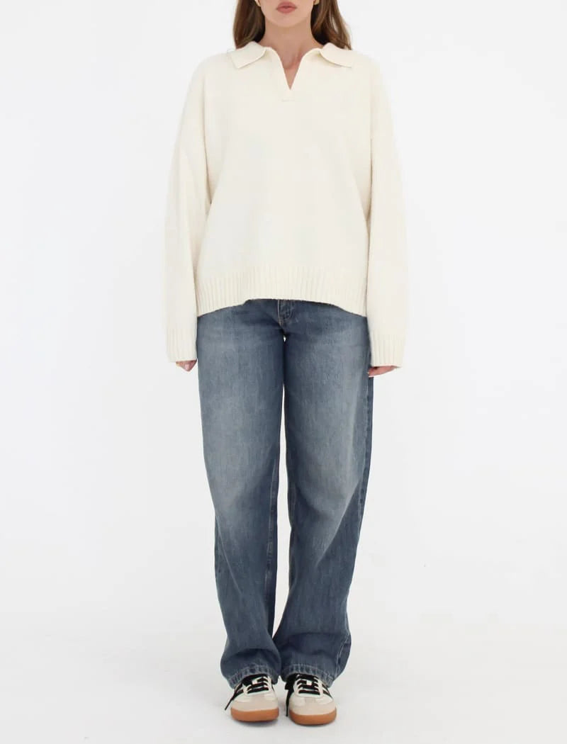 RUMORED DELANCEY SWEATER IN IVORY