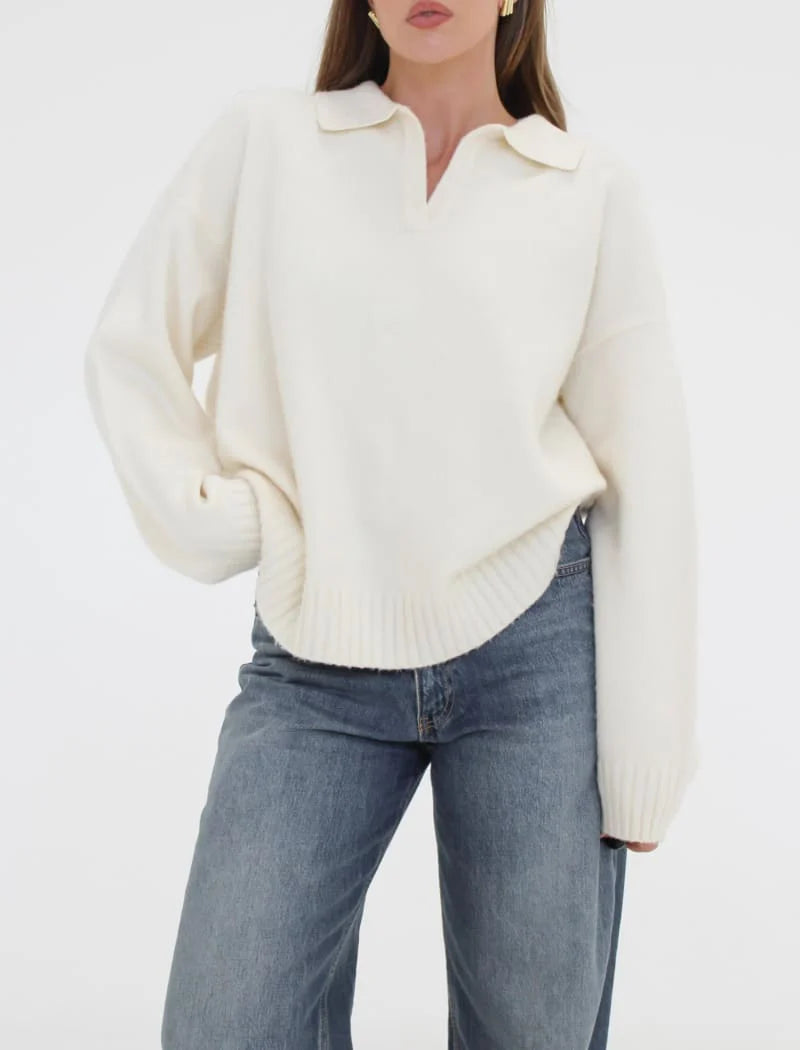 RUMORED DELANCEY SWEATER IN IVORY