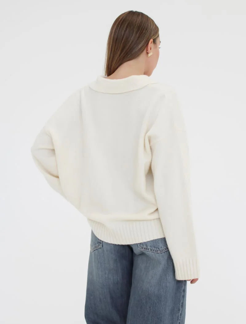 RUMORED DELANCEY SWEATER IN IVORY