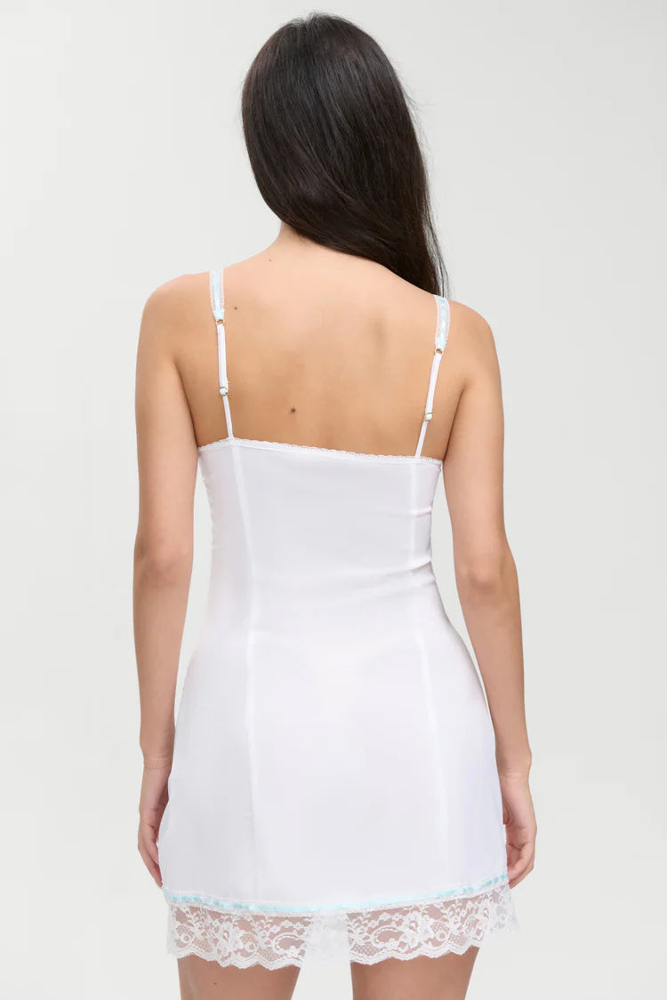 FRANKIES SUMMER SONNET SATIN MINI DRESS