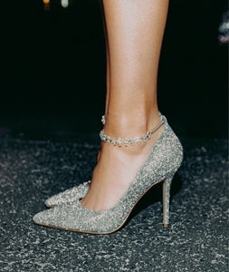 Billini Shae Heel - Silver Glitter